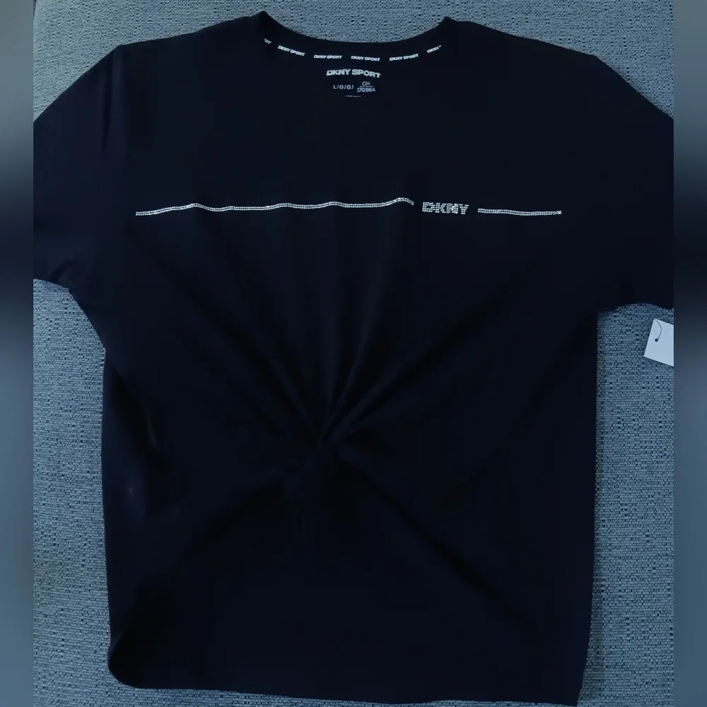 Calvin Klein Rhinestone Shirt Sport Black Size L - Picture 3 of 14